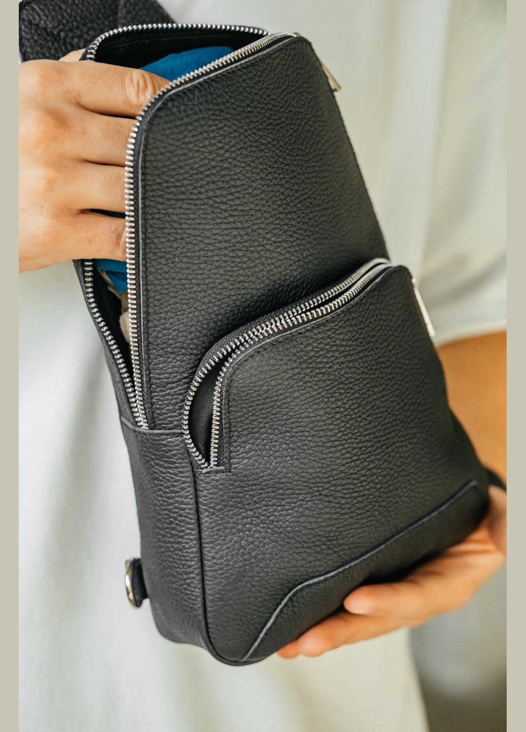 Сумка чоловіча функціональна чорна NIUNIU (296662359)