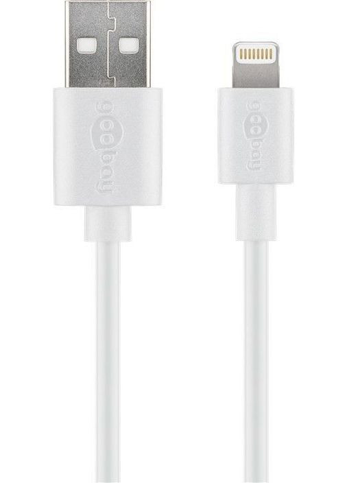 Кабель устройств USB2.0 A Lightning M/M (папа/папа) 3.0m MFi 8pin Silver Contact Goobay (369645408)