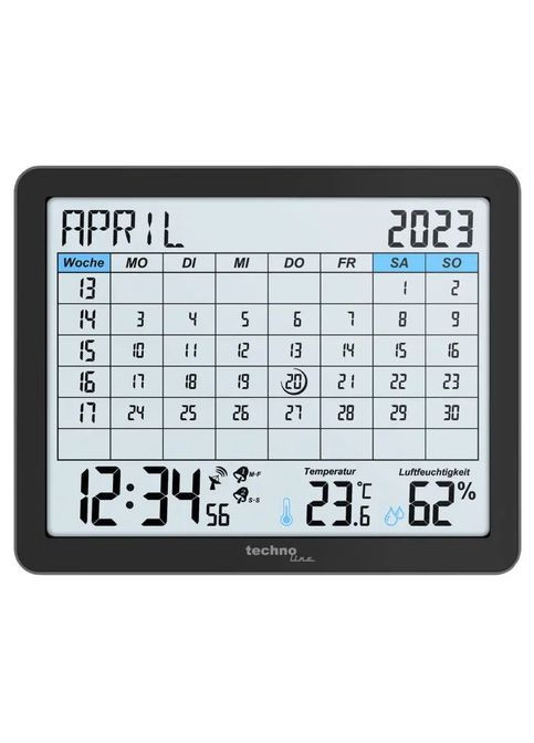 Настільний годинник календар WT2600 Black (DAS302467) Technoline календар WT2600 Black (356149569)