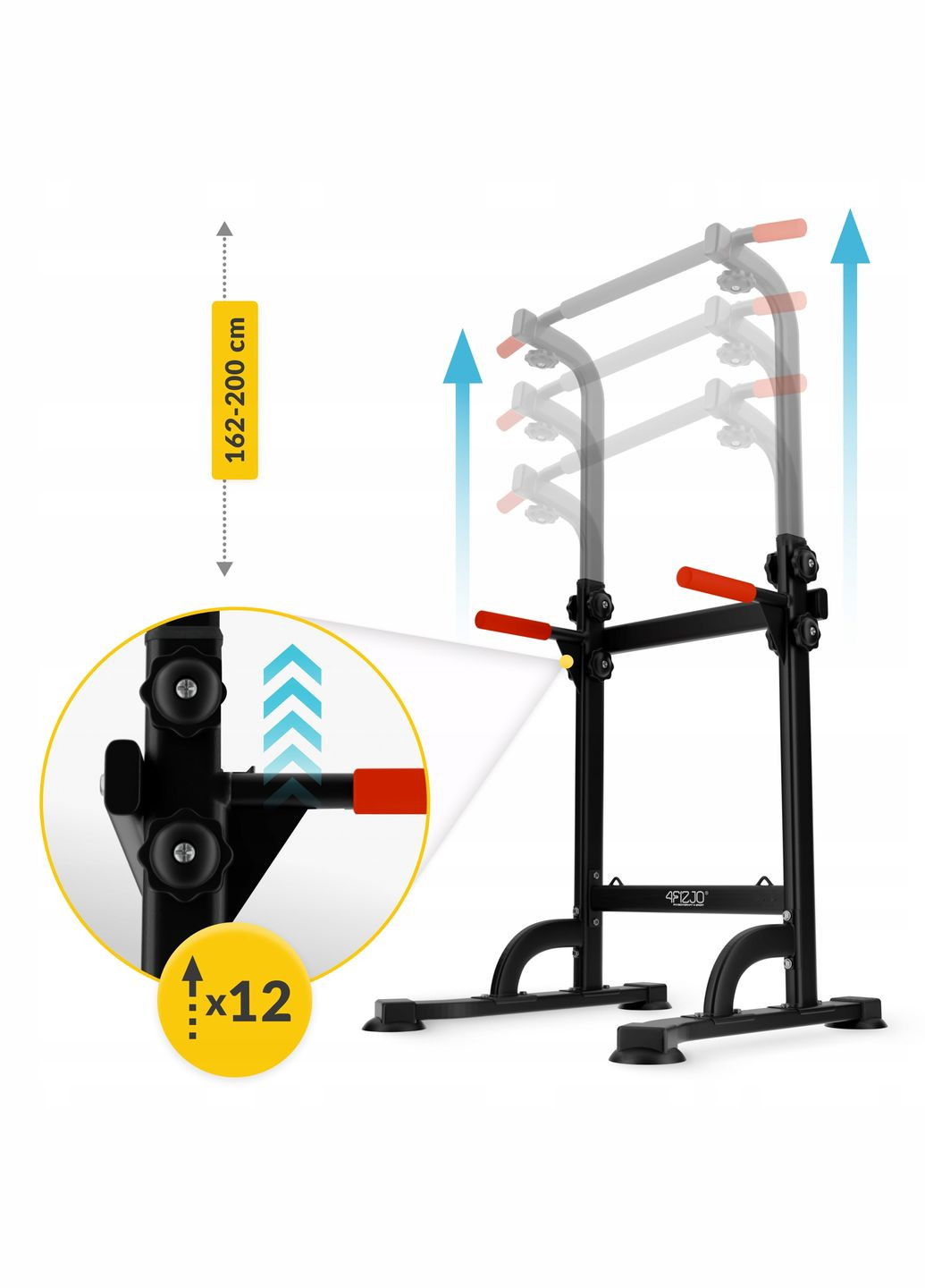 Многофункциональная стойка для подтягиваний регулируемая Black (). 4FIZJO P-5905973402613 (340459229)