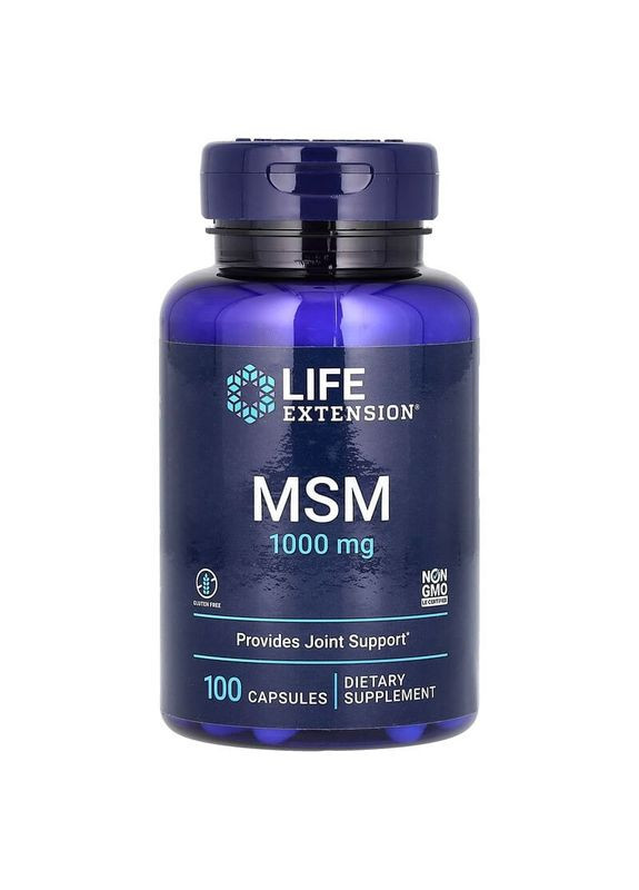МСМ 1000 мг MSM поддержка суставов 100 капсул Life Extension (285272273)