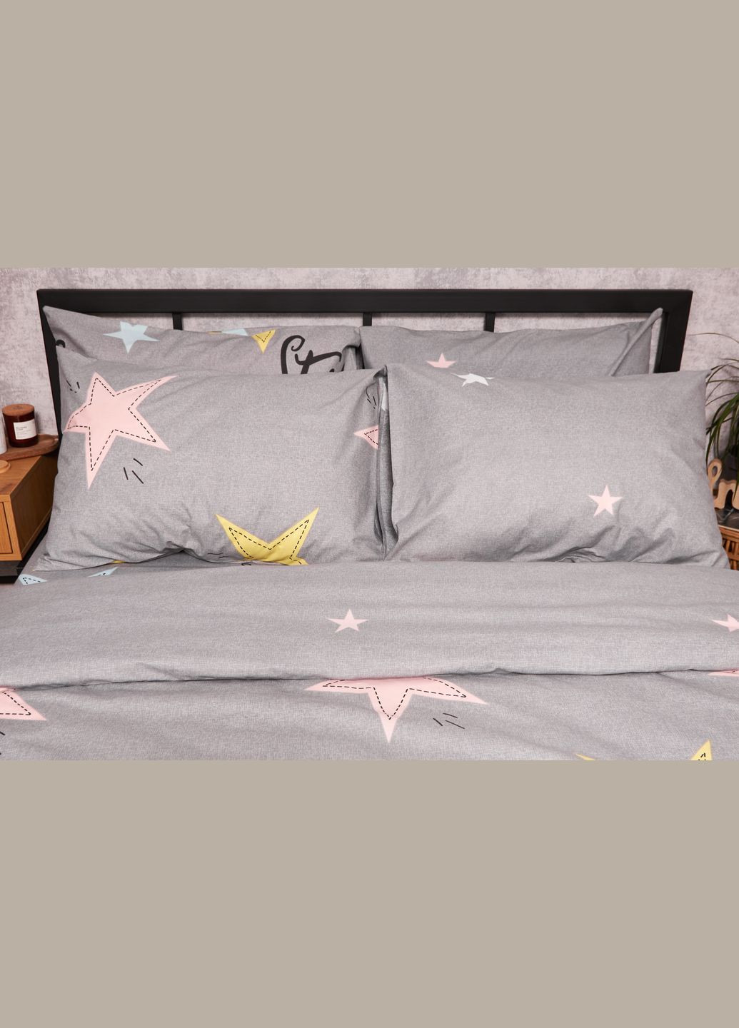 Набір наволочок Бязь Gold Люкс 60х60 2 шт(MS-840000202) Moon&Star Gray Stars (289715442)