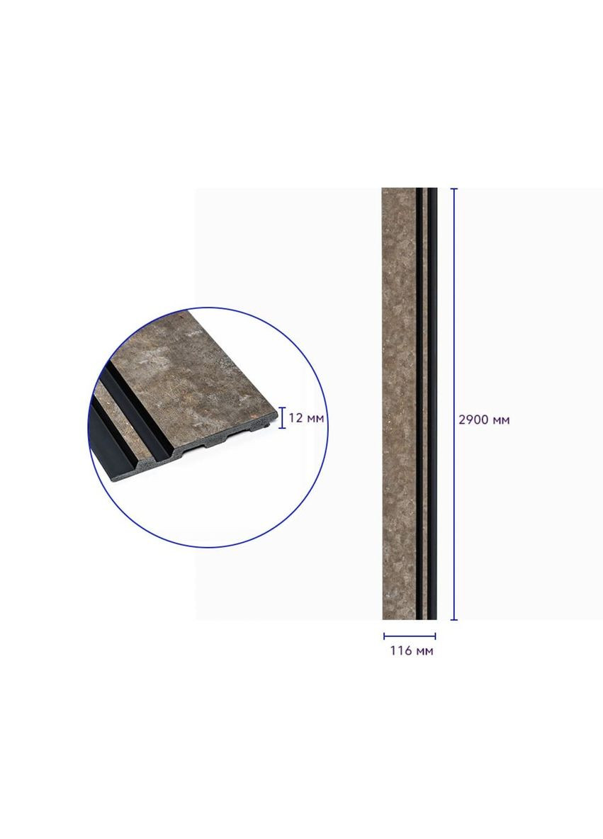 Декоративна PS рейка 2900*116*12мм (D) SW-00002138 Sticker Wall (316187166)