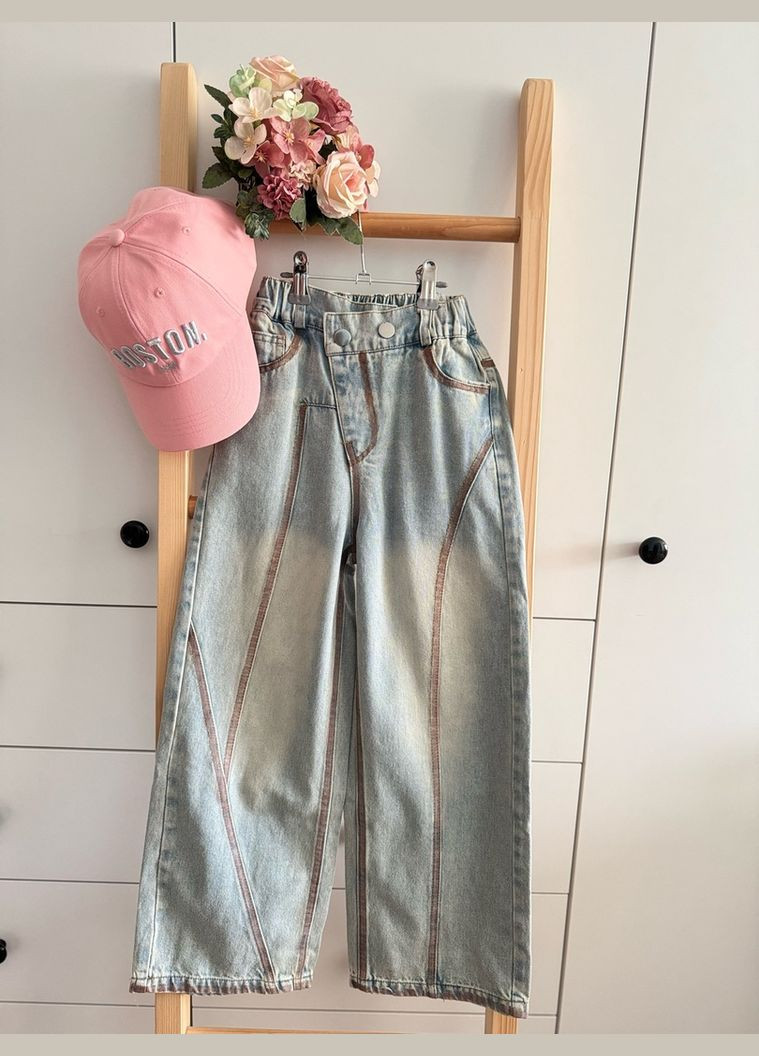 Комбинированные демисезонные брюки No Brand