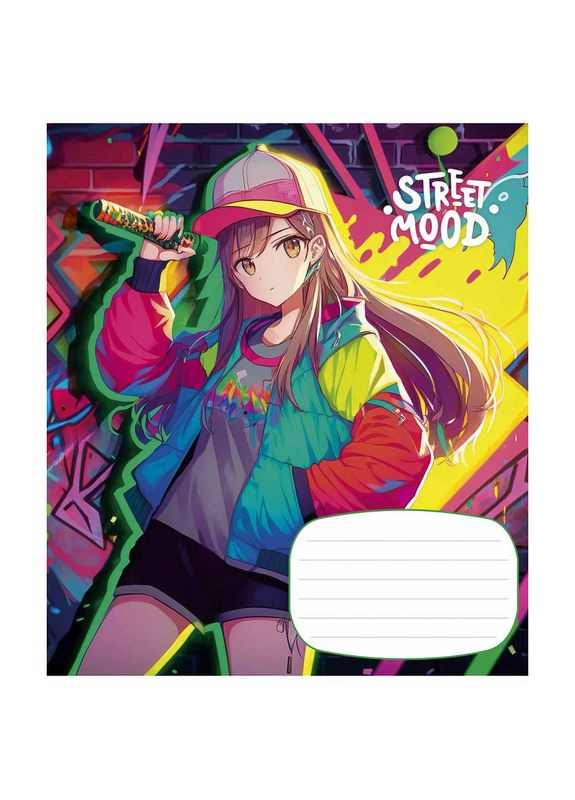 Зошит 24 аркуші клітинка " "/ Manga style Школярик (342416561)