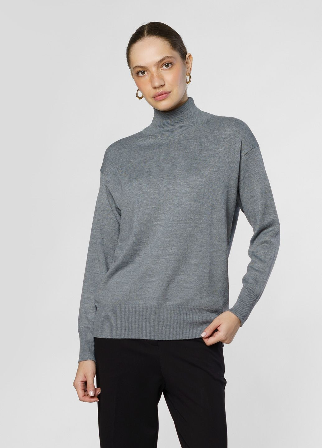 Серый зимний свитер женский серый Arber T-neck WS1 WTR-139