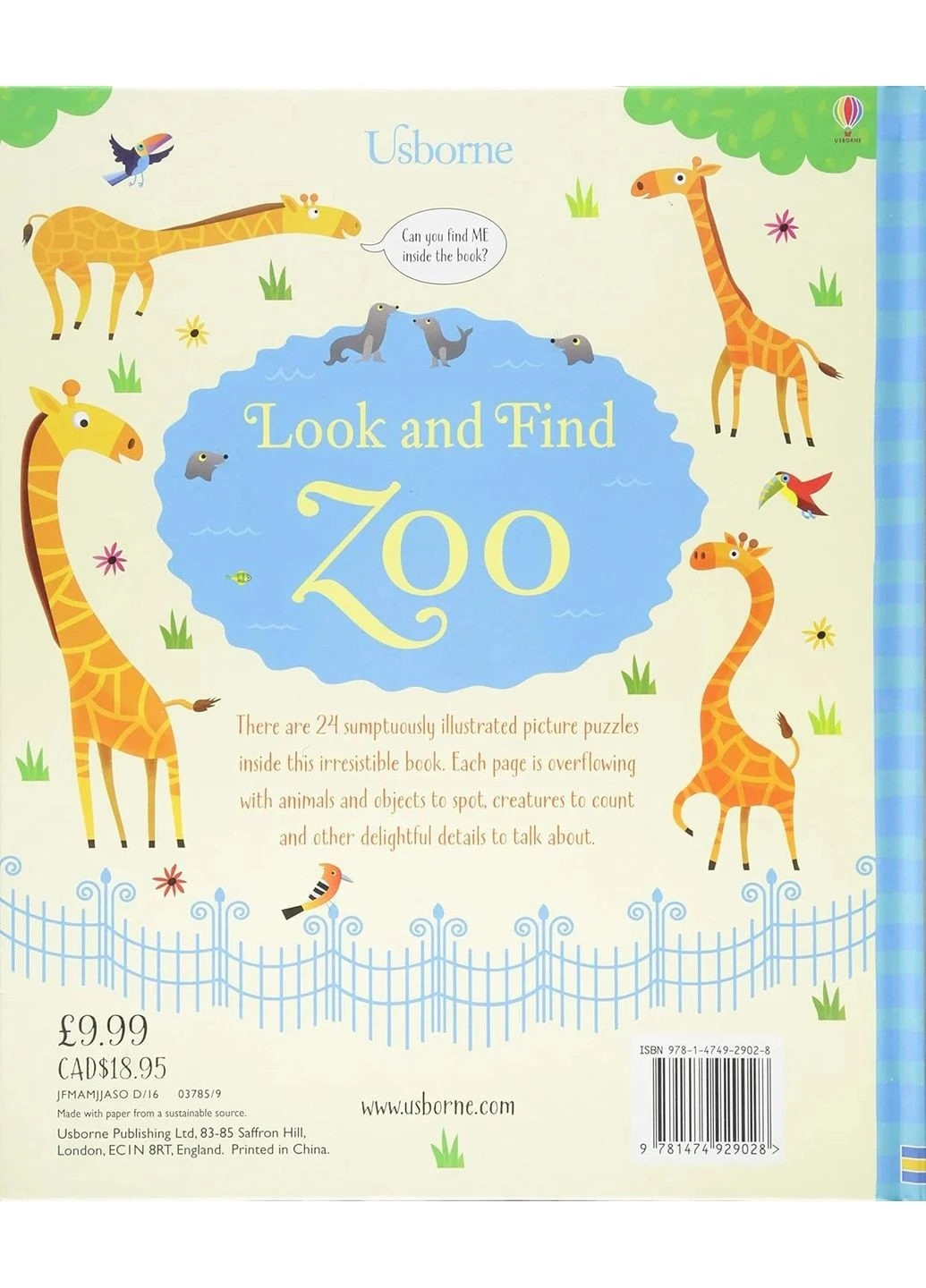 Look and Find: Zoo Usborne Publishing (370108595)