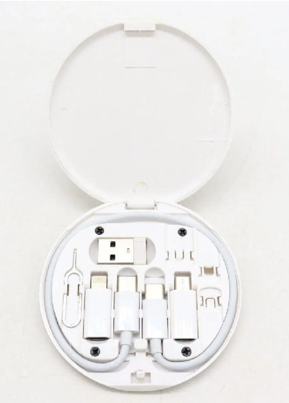 Комплект набор в чехле кейсе кабель для зарядки телефона передачи данных дата кабель (476714-Prob) Белый Unbranded (289200923)