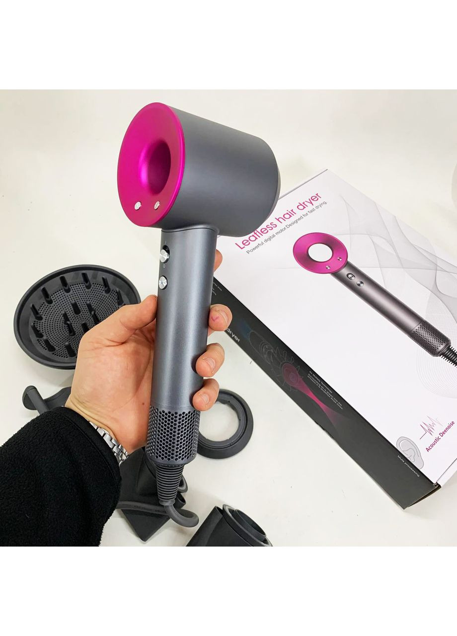 Фен Super Hair Dryer с 5 насадками для быстрой сушки и укладки волос. No Brand (366238679)