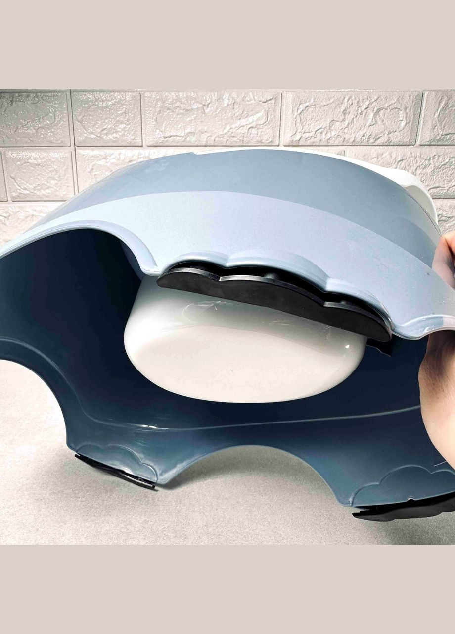 Дитячий горщик для хлопчика з низькою спинкою та кришкою, Синій 11103 Dunya (307829143)