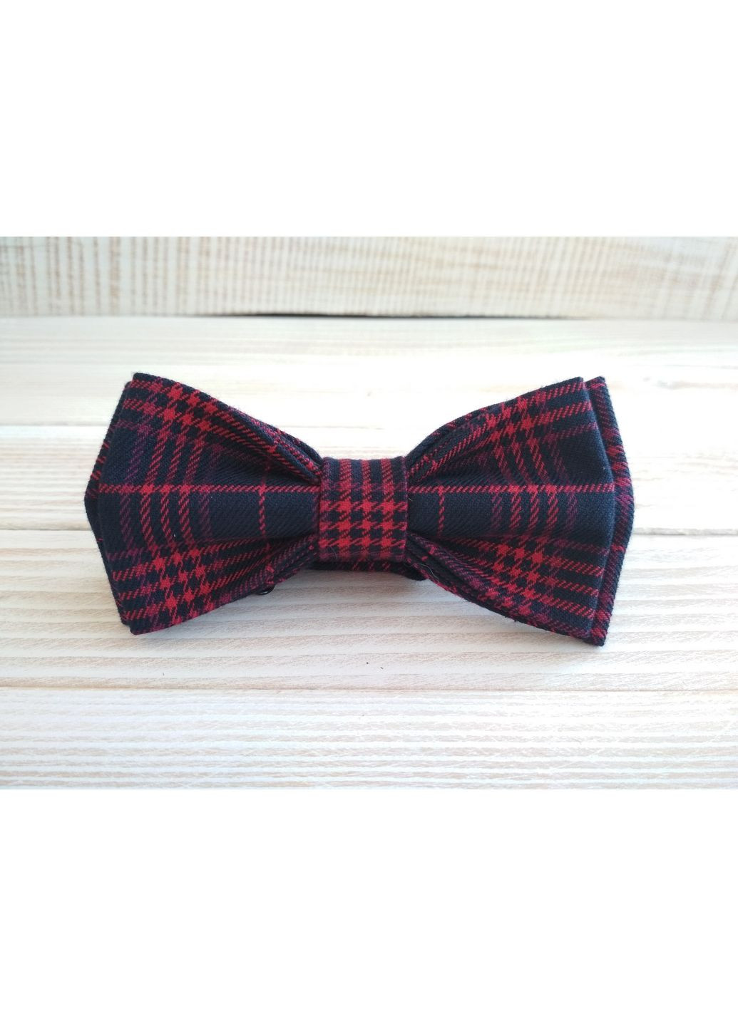 Галстук-бабочка синего цвета с красными полосами Major Style (366036918)