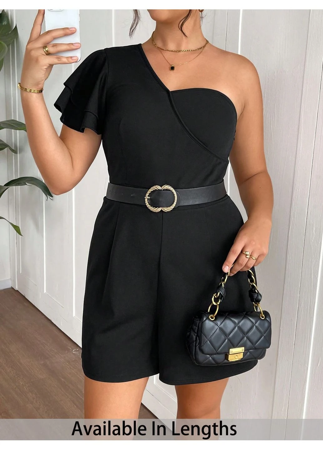 Комбинезон SHEIN однотонный чёрный