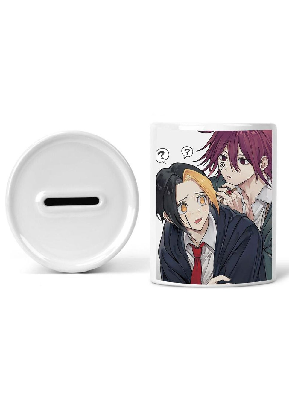 Копилка, копилка для денег Аниме Магия и мышцы #0003 белая керамическая No Brand (315045277)