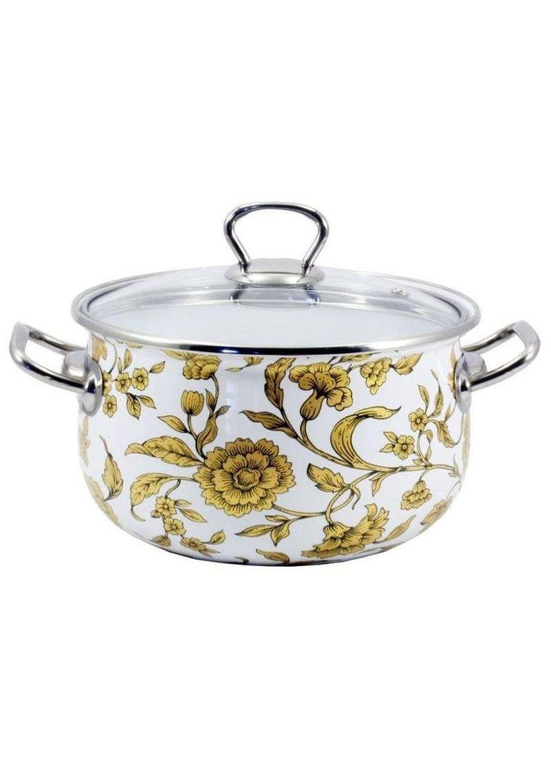 Кастрюля эмалированная 15170 "Золотое кружево" (4 л) Interos (369776367)