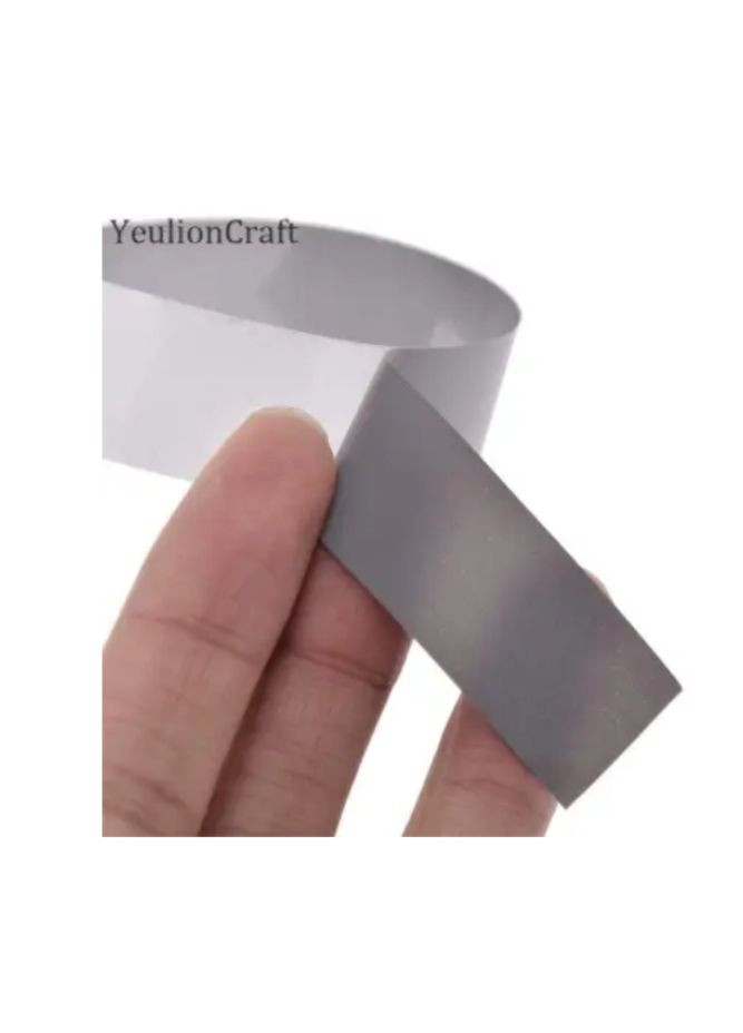 Світловідбиваюча стрічка для одягу 5 см на 1 м сірий Jannet Стрічка (318172868)