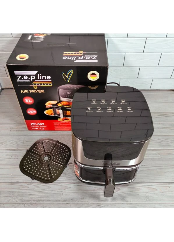 Аерофритюрниця ZP-092 8 л 3000W / Безоливна електрична фритюрниця Zepline (391263528)