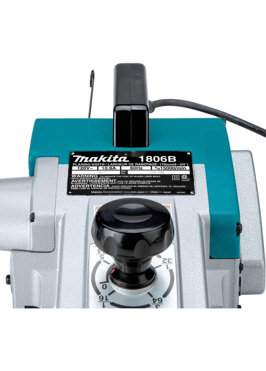 Електричний рубанок 1806B (1200Вт, 170 мм) електрорубанок з системою подвійної ізоляції (4369) Makita (265221881)