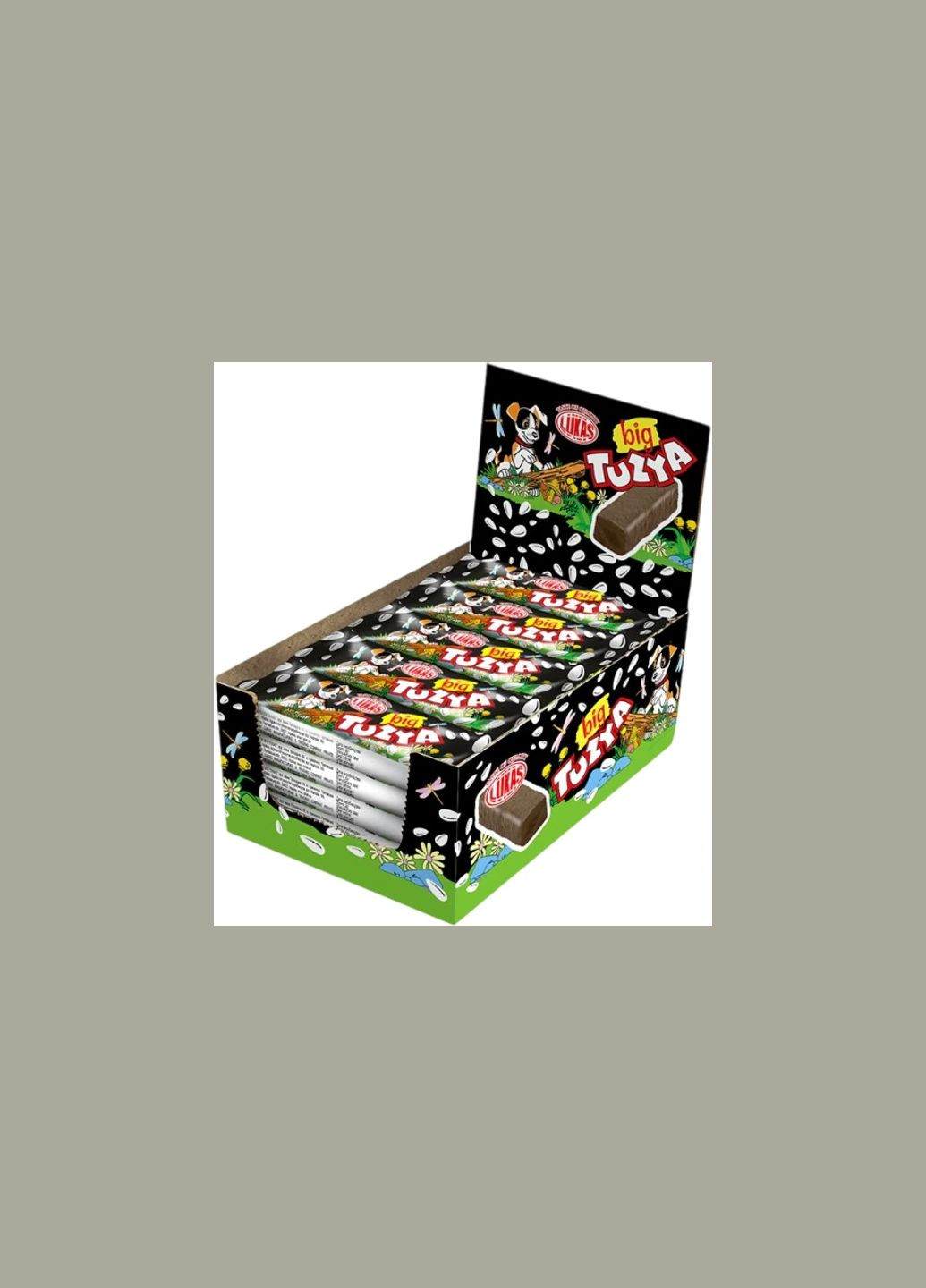 Цукерки глазуровані молочно-грильяжні Big Тузя класик (блок 24 по 33г) Лукас (332796166)