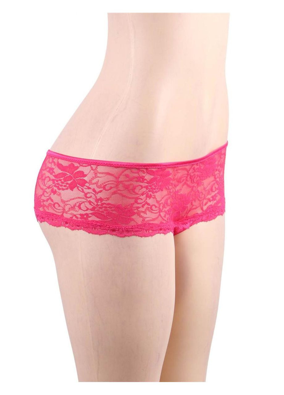 Розовые трусики Star Night с цветочным кружевом и открытым доступом No Brand (303881954)