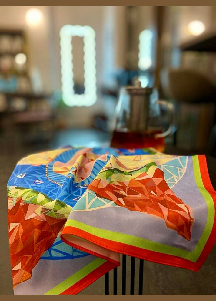 Хустка жіноча дизайнерська "Херсонські Кавуни" 50х50 см MKNC011241-2 НАТА ЧАРІВНА Nata Charivna (341530575)