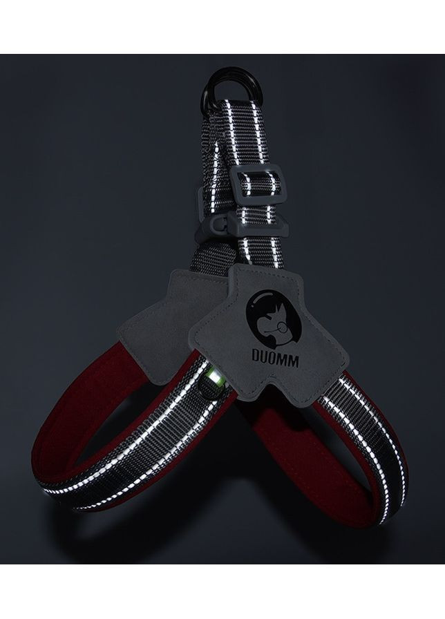 Шлея для собак Duomm розмір S (34-46см),чорна No Brand (368709860)