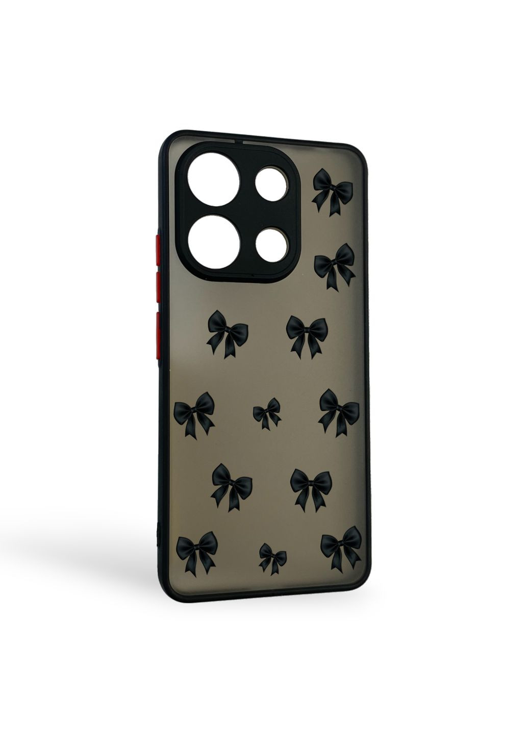 Чохол для телефона Redmi Note 13 4G с 3D принтом бантиків із захистом камери на сяомі редмі нот 13 4г чорний Xiaomi (366387627)