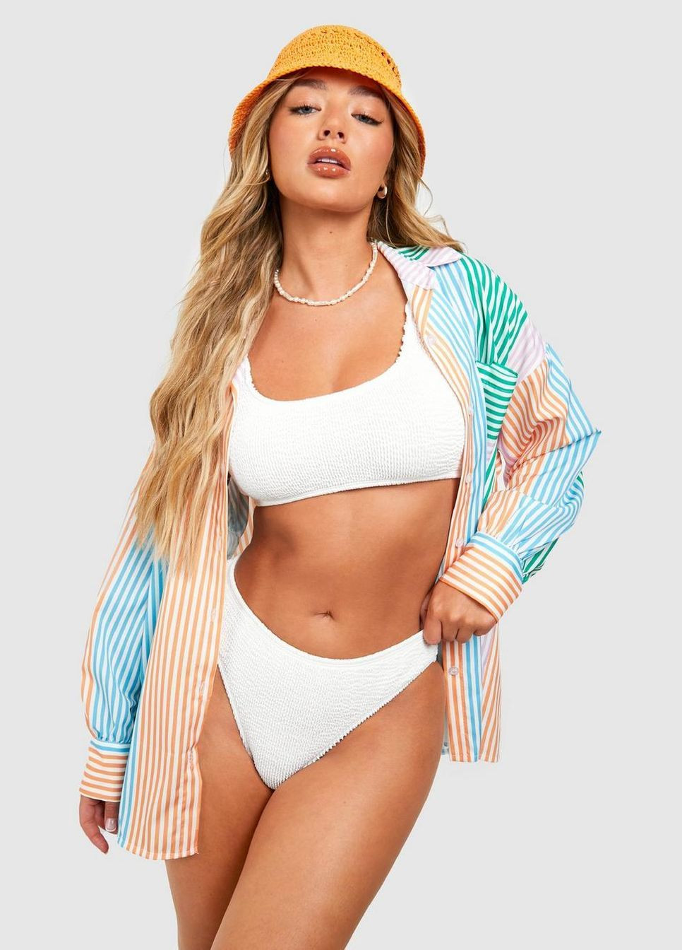 Белые купальные трусики Boohoo