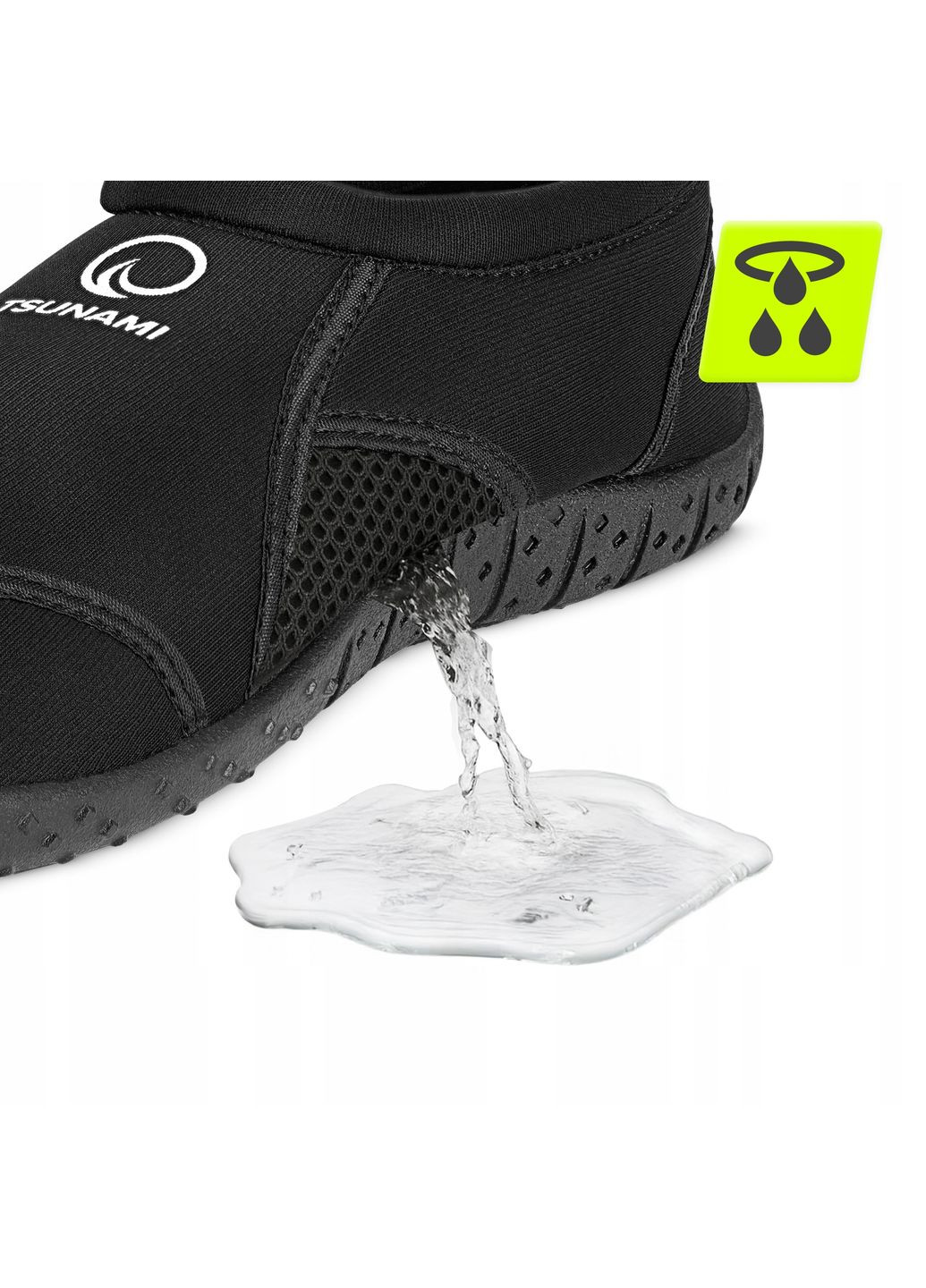 Взуття для пляжу (аквашузи) Slip-On для плавання та водних видів спорту Size 28 Black (P-5905973406178) TSUNAMI (349832641)