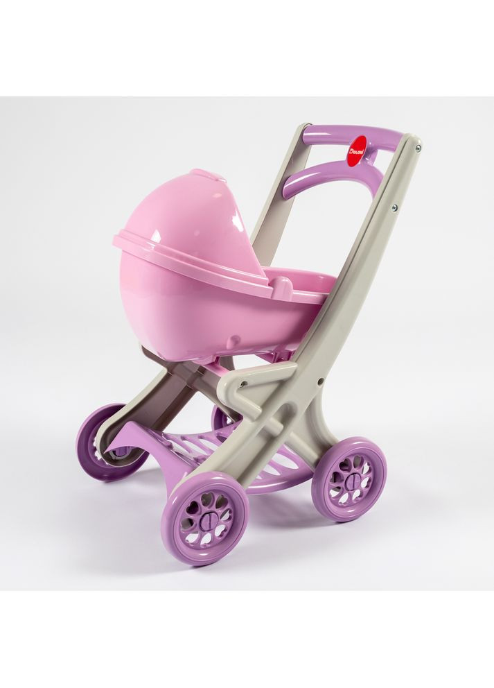 Візок для ляльки з люлькою сіро-рожевий (0121/04) Doloni (365590306)
