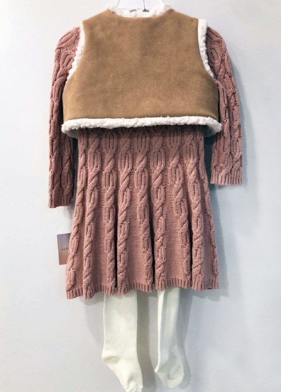 Коричневий зимній комплект з 3 речей happy grey No Brand