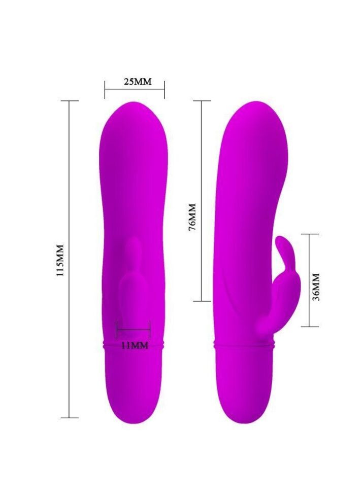 Вагинальный мини вибромассажер с стимулятором клитора Pretty Love "Caesar" от Baile LyBaile (300091068)