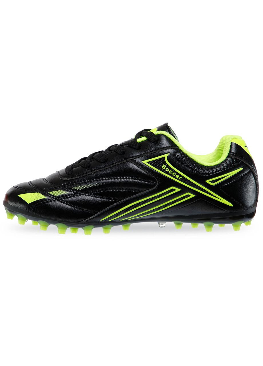 Черные бутсы футбольные подростковые lijin 803 1 2 Soccermax