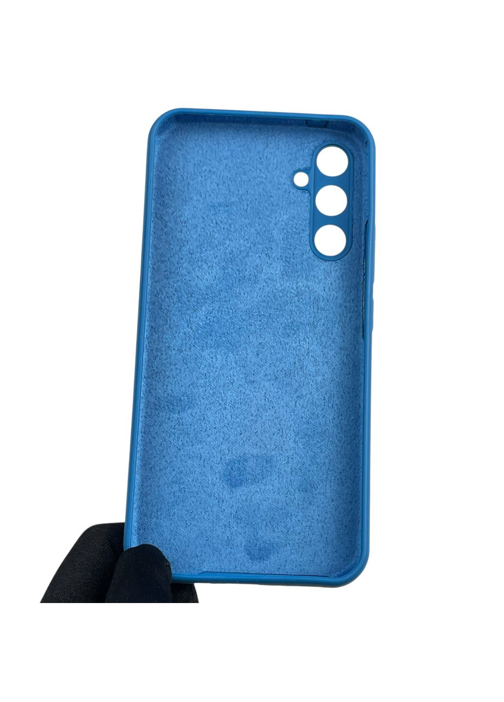 Чохол для Galaxy A34 5G (SM-A346E) силіконовий з мікрофіброю нековзний на самсунг а34 5г синій Samsung (366389384)
