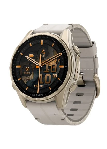 Смарт-часы fenix 8 43mm, AMOLED, Saph, SftGldSS/FogGryLeatherBnd, Excl, GPS (010-02903-40) Garmin SftGldSS/FogGryLeather, Saph, fenix 8 43mm, AMOLED (400279326)