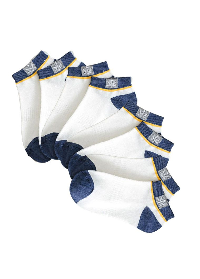 Стильні чоловічі шкарпетки розмір 36-38 Hempo Біло-синій, 4 пари BAFT (293488857)