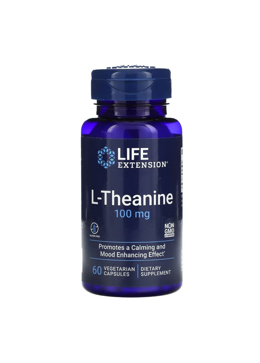Комплекс аминокислот L-Theanine 100 mg - 60 vcaps Life Extension (285787771)