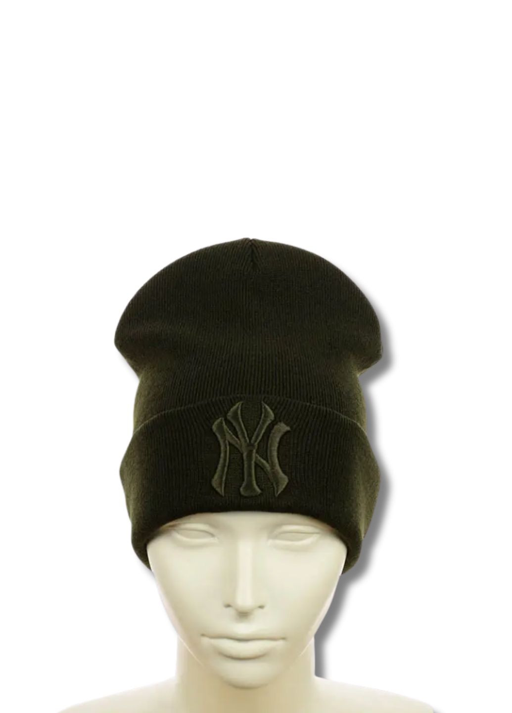 Шапка бини лонг с вышивкой Нью Йорк / New York No Brand Шапка вишивкою (342058571)