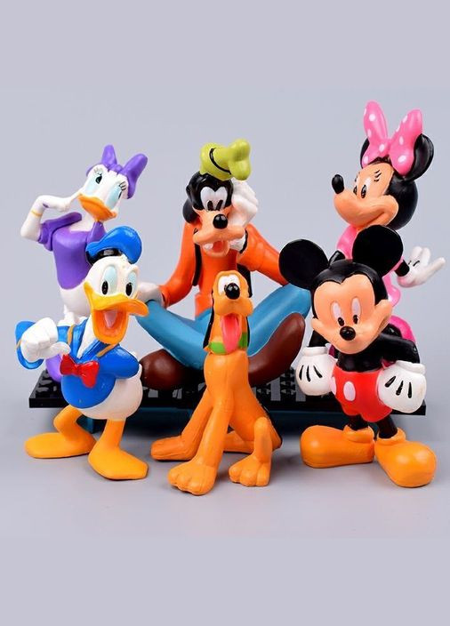 Микки Маус фигурки Mickey Mouse Disney Дисней Дональд Дак набор фигурок 79 см 6шт Shantou (294207472)