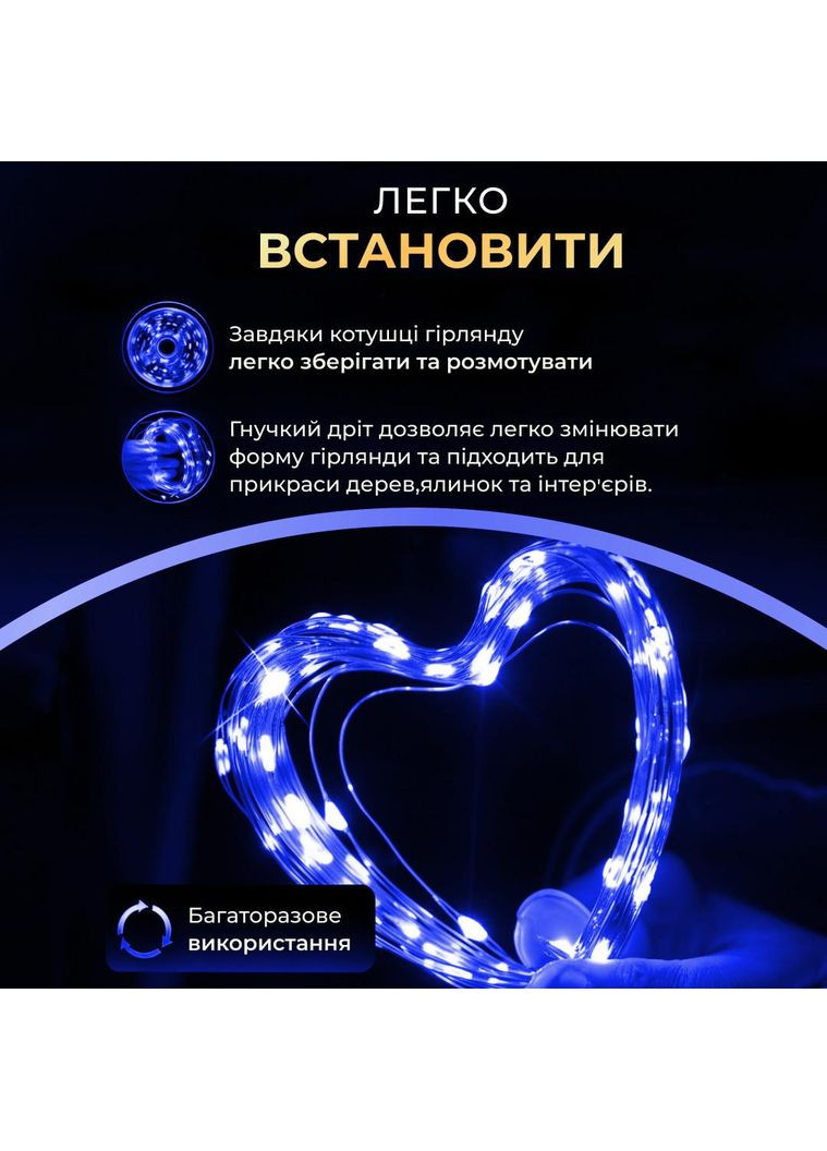 Гирлянда роса на пульте 50 метров на 500 led светодиодов капля зеленый провод синяя 500L50MGBL Garlando (370373342)