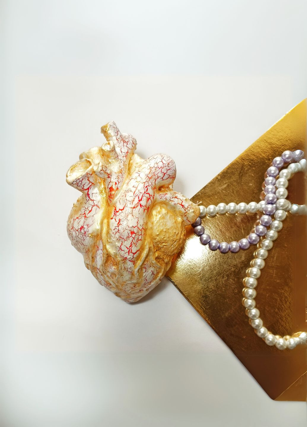 Скульптура серце 13 см | Гіпсова статуетка з декоративним покриттям | Ручна робота No Brand (328600839)