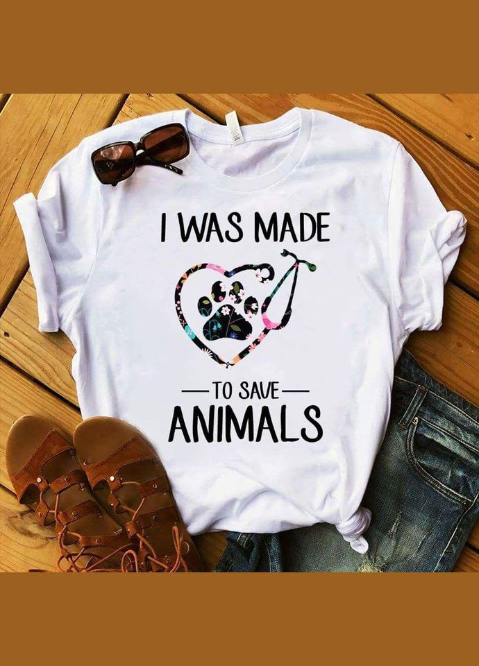 Женская футболка с принтом повседневная L Белый No Brand - (341249603)