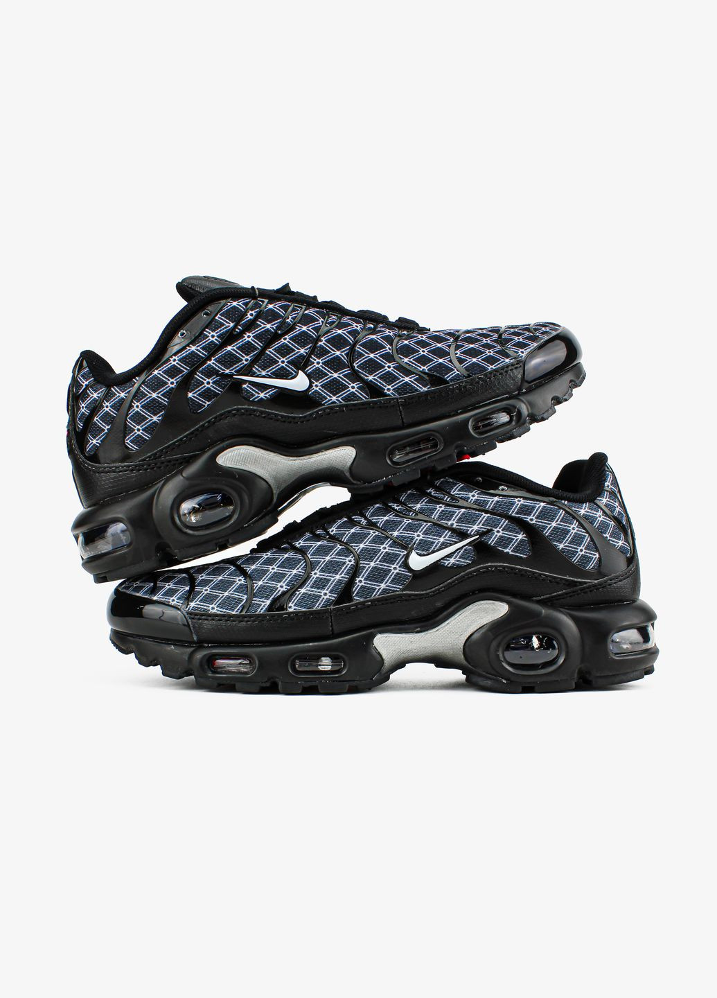 Чорні всесезон кросівки чоловічі nike air max tn plus black blue | найк аір макс тн плюс чорні сині No Brand