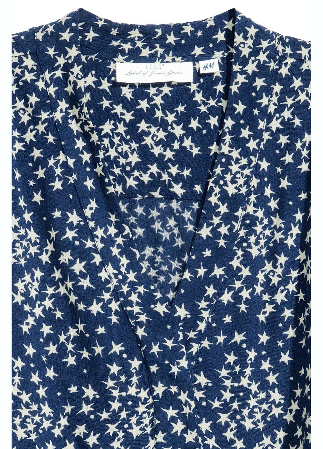 Синяя блуза демисезон,синий в белые узоры, H&M
