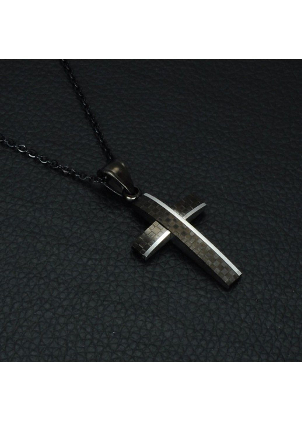 Хрестик з емаллю із нержавіючої медичної сталі PSC-030 No Brand (299340152)