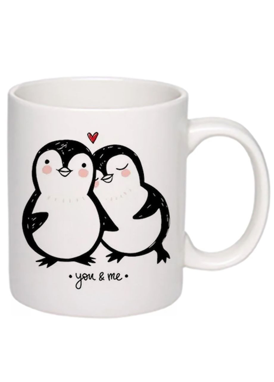 Чашка з принтом "You & me" 330мл (колір білий) (17580) No Brand (312488366)