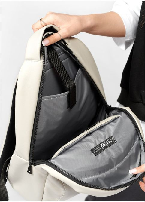 Жіночий рюкзак з відділенням під ноутбук Сірий Шовк (3820271343) Sambag (361244579)