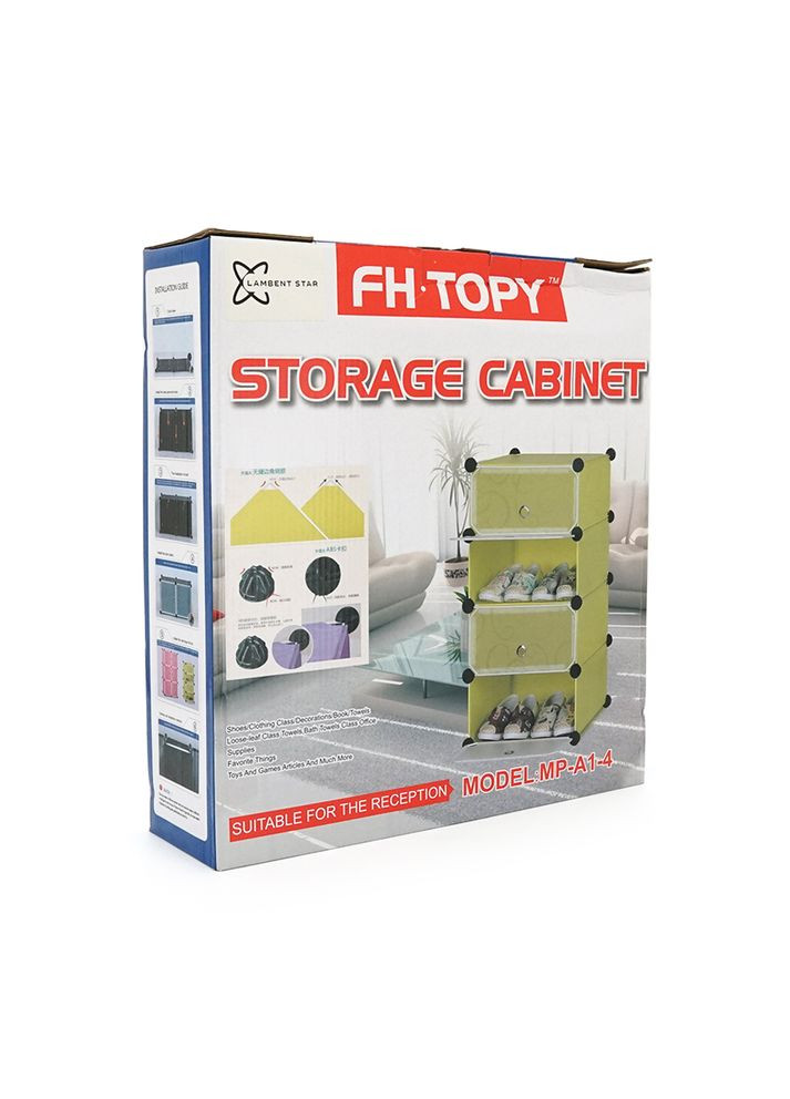 Шкаф для обуви пластиковый MPA1-4, 39х37х76см, Black, Box Voltronic (371388065)