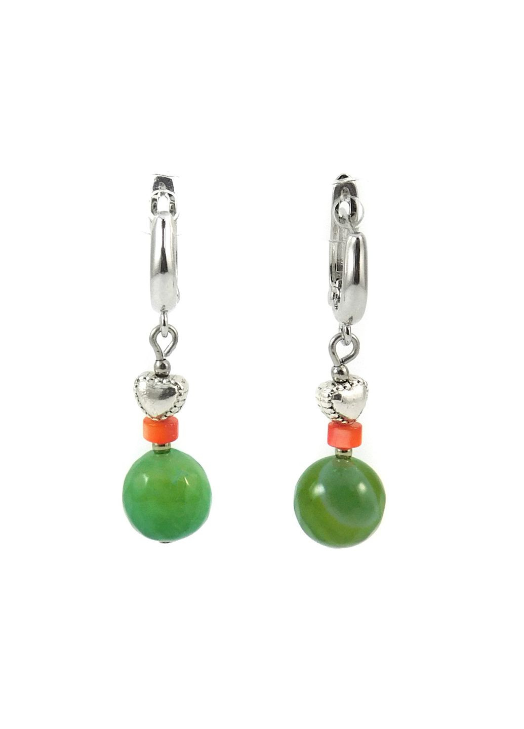 Серьги "Лесной самоцвет" Перламутр, Агат 13.10.28.1139 Fursa fashion (315591456)