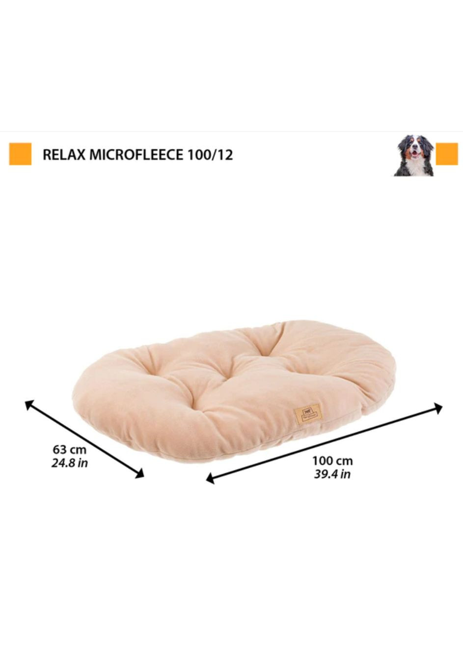 Подушка для собак та кішок Relax 100/12 Microfleece бежева 83310013 Ferplast (272611465)