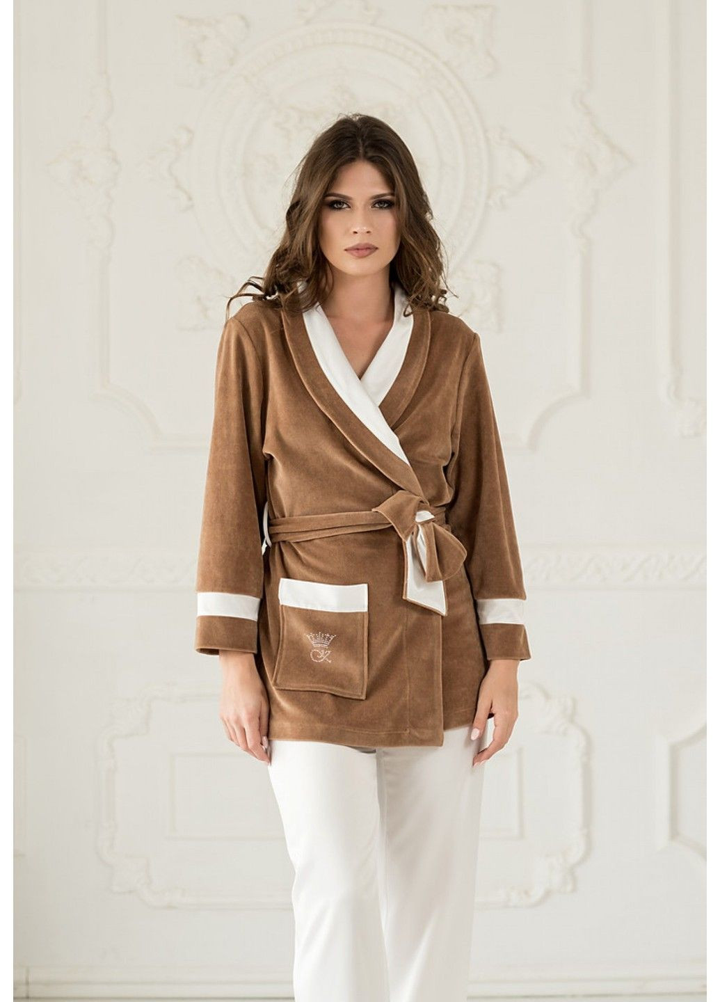 2130 AMSTERDAM Халат женский короткий Komilfo (366817295)